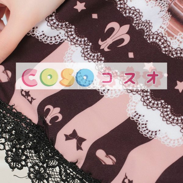 ロリータ服 スカート チョコレート色 レース切り替え―Lolita0485