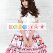ロリータ服，スカート　ピンク　スィート　プリント柄　ラッフルズ　 ―Lolita0496 3