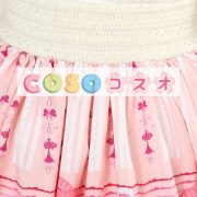 ロリータ服　スカート　ピンク　プリント柄　レース付き　 ―Lolita0550 3