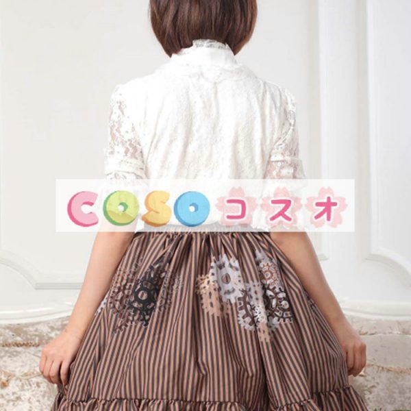 ロリータ服　スカート　チョコレート　スィート　プリント　レース　 ―Lolita0595