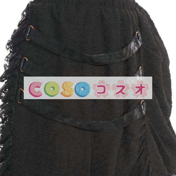 ロリータ服　スカート　ブラック　ゴシック　単色　レース　 ―Lolita0618