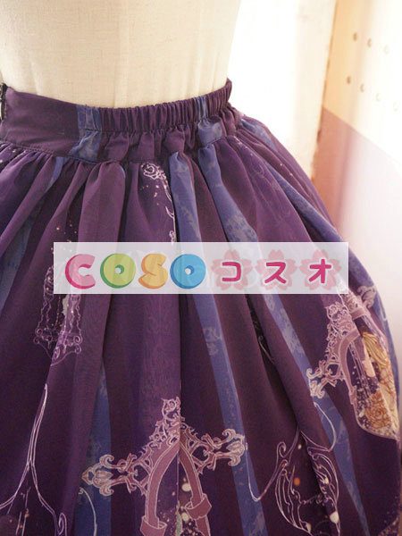 ロリータ服　スカート　レトロ　プリント柄　 ―Lolita0654