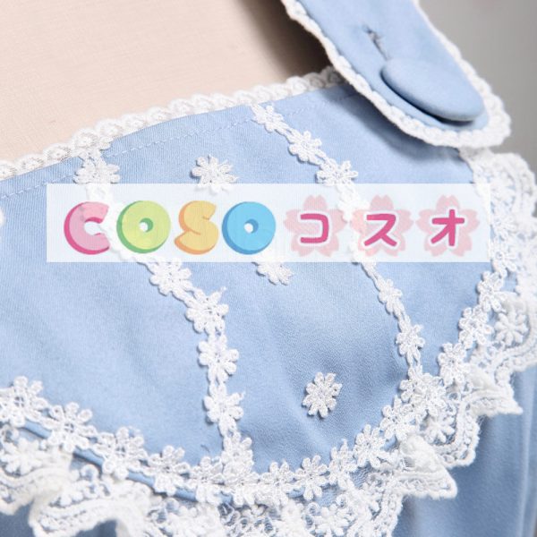 ロリータジャンパースカート，ブルー　ストラップ　クラシック＆トラディション　コットン１００％　 ―Lolita0676