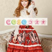 エレガントな赤レース ゴスロリ スカートを印刷 ―Lolita0679 3