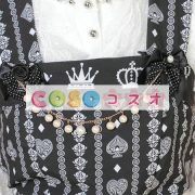 ロリータ服　ワンピース　ブラック　ボディコン　リボン柄　ドレス　ポリエステル　可愛い　ノースリーブ　リボン　カジュアル　 ―Lolita0696 3