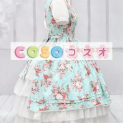 ロリータ服，ブラウス＆ジャンパースカート 　２点セット　コスチューム　オリジナルデザイン　プリント柄 ―Lolita0919 3