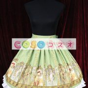 ロリータ服，スカート　新作　スィート　リボン付き　プリント柄　高品質　 ―Lolita0142 3
