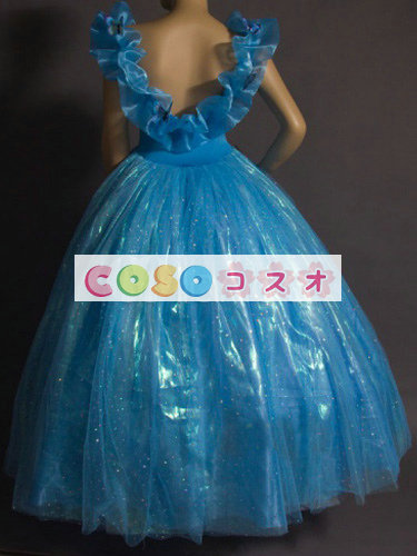 ハロウィン　シンデレラ　ドレス　大人用　ブルー　プリンセス　コスチュームコスプレ―festival-0015