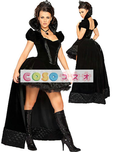 ハロウィーン衣装 魔法使い 女性用 ドレス ポリエステル ブラック―festival-0079