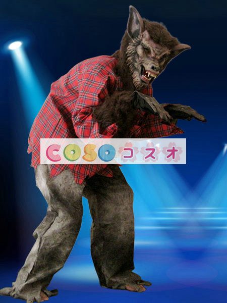 ハロウィン　ウルフマン　モンスター　男性用　ホリデー　コスチュームコスプレ―festival-0466