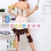 ハロウィーン ライト茶色ネイティブ インド舞踊衣装原始的な野蛮人の女家長の服―festival-0696 3