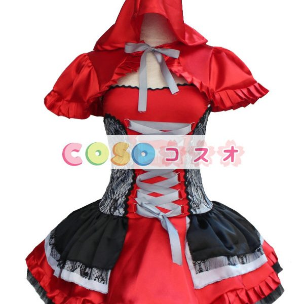 コスチューム衣装　童話　新作　ハロウィン　レッド　大人用　女性用　―festival-0716