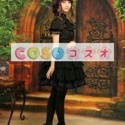 シフォンスカート　ブラック　ロリィタスカート　レーストリム ―Lolita0003 4