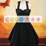 ロリータ衣装，ブラック　ホルターネック　ドローストリング　ゴシック ―Lolita0075 4
