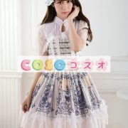 ロリータ服　ワンピース　アプリコット　プリント　ドレス　ポリエステル　スィート　レース　カジュアル　 ―Lolita0082 4