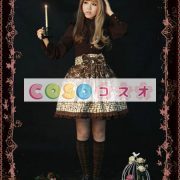 ロリータスカート，ベージュ・ブラウン　クラシック＆トラディション　コットン　 ―Lolita0197 4