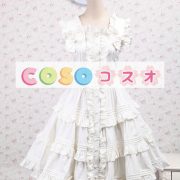 ロリータワンピース，ホワイト　ラッフル　クラシック＆トラディション　コットン　女の子らしさ満点 ―Lolita0204 4
