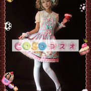 ジャンパースカート　ピンク・ブラウン　クリーム猫　リボン　可愛い ―Lolita0330 4