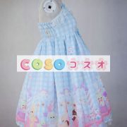 ロリータジャンパースカート　編み上げ　可愛い　綿混紡　 ―Lolita0568 4