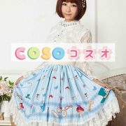 ロリータ服　スカート　スウィート　ポリエステル　プリント　ブルー　カジュアル　 ―Lolita0582 4