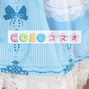 ロリータ服　スカート　ブルー　スィート　プリント　レース　ネコちゃん ―Lolita0584 4