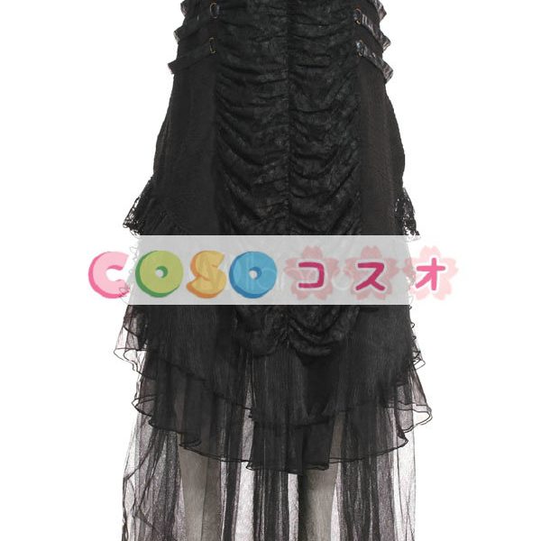 ロリータ服　スカート　ブラック　ゴシック　単色　レース　 ―Lolita0618