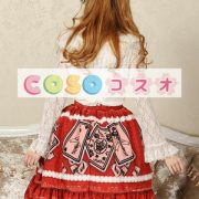 エレガントな赤レース ゴスロリ スカートを印刷 ―Lolita0679 4