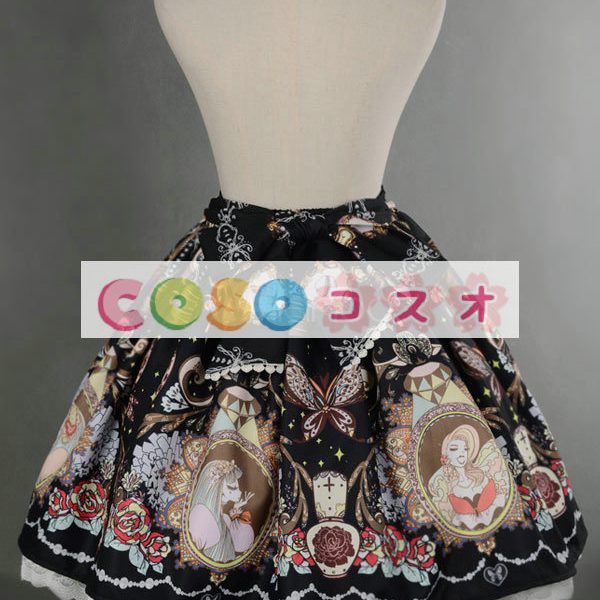ロリータ服　スカート　レトロ　プリント柄　 ―Lolita0695