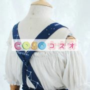 ロリィタスカート　ディープブルー　綿混紡　プリント柄　パーティー　可愛い　 ―Lolita0756 4
