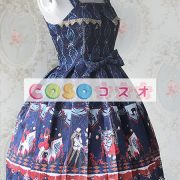 ロリータ服　合成繊維　可愛い　パーティー　プリント付き　人気　 ―Lolita0804 4