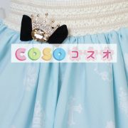 ロリータ服　スカート　ライトスカイブルー　レース切り替え　高品質 ―Lolita0451 4