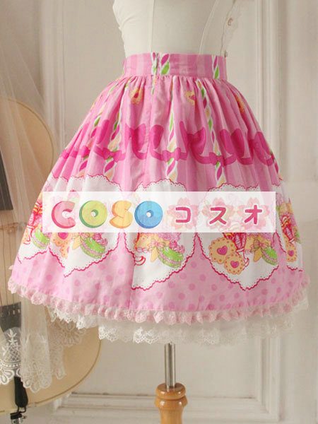 ロリータ服　スカート　可愛い　蝶結び　レース　 ―Lolita0535