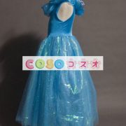 ハロウィン　シンデレラ　ドレス　子供用　ブルー　プリンセス　コスチュームコスプレ―festival-0037 4