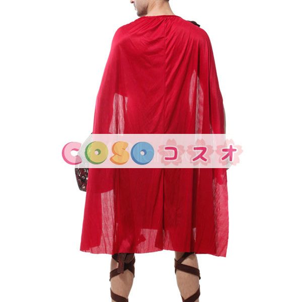 ハロウィン　レッド　ローマ戦士　コスチューム　ゲーム・オブ・スローンズ　男性用　コスチュームコスプレ―festival-0471
