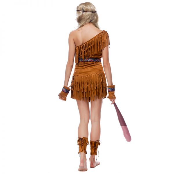 インディアン 先住民族 コスプレ衣装 ハロウィン 仮装パーティー タッセル-Halloween-trw0725-0411