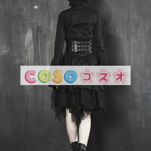 ロリータ服　スカート　ブラック　ゴシック　単色　レース　 ―Lolita0083