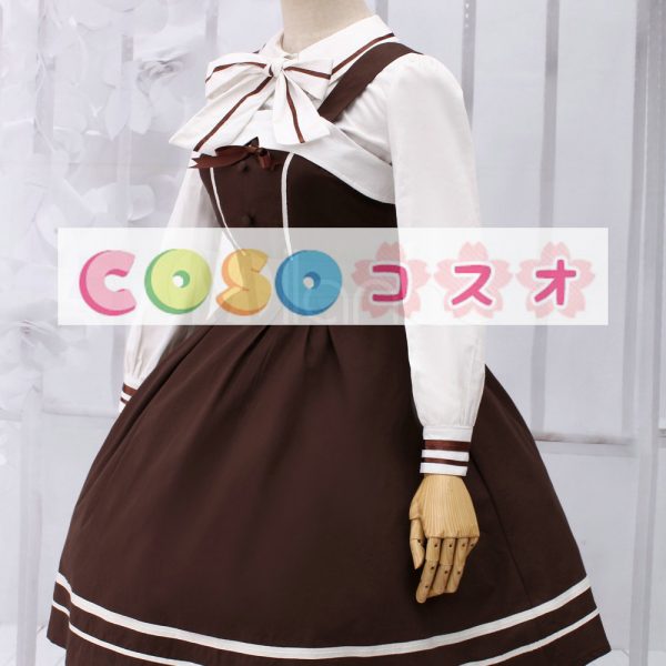 ロリータ服　ジャンパースカート　ブラウン　コットン　ゴスロリ　セーラー風　新作 ―Lolita0160