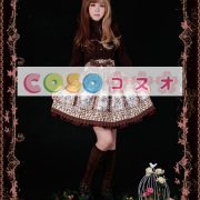 ロリータスカート，ベージュ・ブラウン　クラシック＆トラディション　コットン　 ―Lolita0197 5