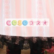 ロリータ服　ワンピース　ピンク　プリント　ドレス　ポリエステル　スィート　レース　カジュアル　 ―Lolita0253 5