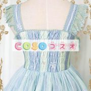 ロリータ服　ワンピース　ボディコン　ドレス　シルクライク　可愛い　ノースリーブ　リボン　カジュアル　 ―Lolita0529 5