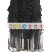 ロリータ服　スカート　ブラック　ゴシック　単色　レース　 ―Lolita0618 5