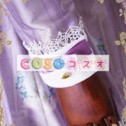 ロリータ服　ワンピース　ボディコン　リボン柄　ドレス　シルクライク　可愛い　長袖　折り襟　編み上げ　カジュアル　 ―Lolita0627 5
