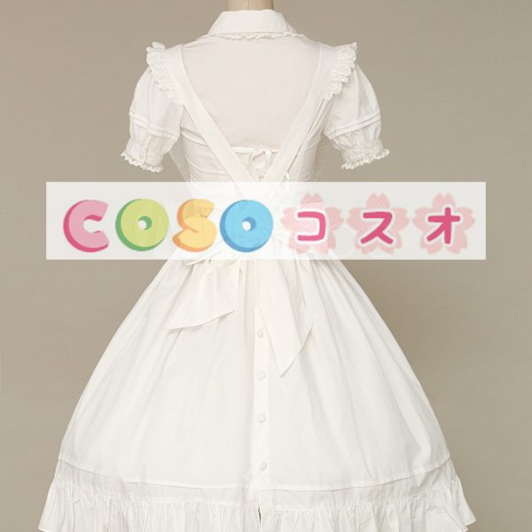 ロリータ服，ジャンパースカート　エクリュホワイト　ポケット付き　新作　オリジナルデザイン　高品質 ―Lolita0678