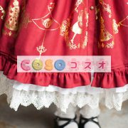 ロリータ服　ワンピース　プリント　ドレス　合成繊維　スィート　レース　カジュアル　 ―Lolita0748 5