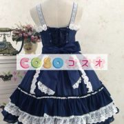 ロリィタジャンパースカート　パーティー　ロココ調　コットン　リボン　スクエアネック　 ―Lolita0751 5