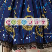 ロリータ服　スカート　スウィート　ポリエステル　プリント　ディープブルー　カジュアル　 ―Lolita0194 5