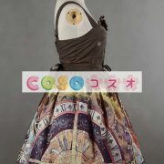 紫のロリータ ドレス ストラップ プリント シフォン ドレス ―Lolita0791 5