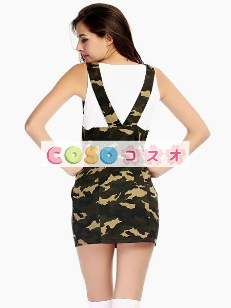 ハロウィン　エアフォースドレス　コスチューム　セクシー　トップガン　ハンターグリーン―festival-0439